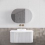 Paris Oval Matte White Shaving Cabinet 874 * 602 Paris Oval Matte White Shaving Cabinet 874 * 602